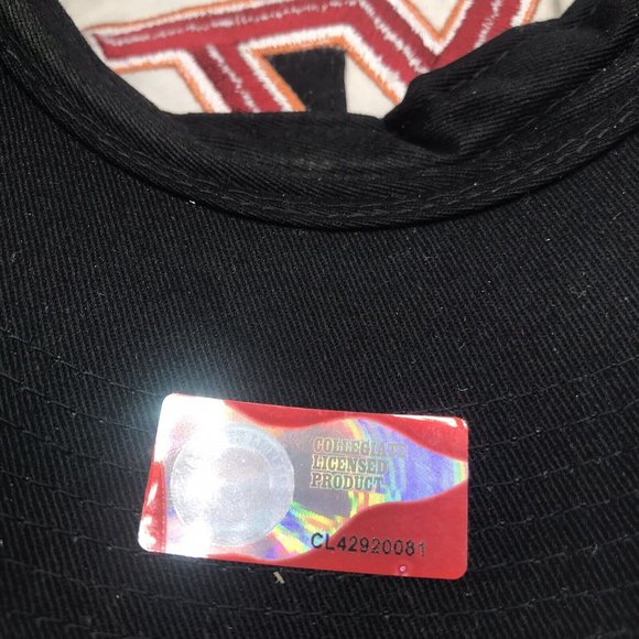 Virginia Tech Hokies Hat Cap Camo Mothwing Adjustable Hunting Distressed VT EUC - Picture 6 of 8